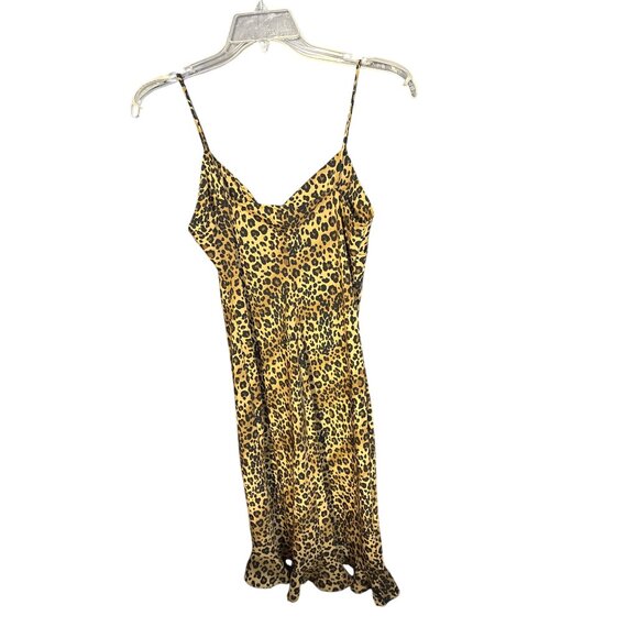 Rave Y2K Leopard Print Slip Dress Medium - Picture 4 of 4